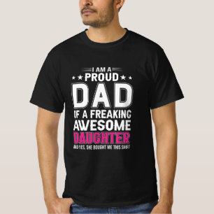 Camiseta Orgulloso papá asombroso hija de una graciosa cami