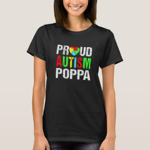 Camiseta Orgulloso Papá Autismo Corazón Familia Coincidente