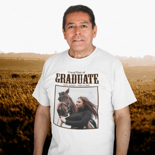 Camiseta Orgulloso papá de 2023 Country Western Graduate Ph