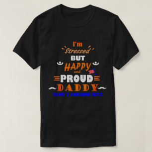 Camiseta Orgulloso papá de 2 niños 