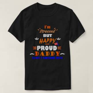 Camiseta Orgulloso papá de 2 niños 