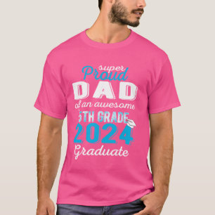 Camiseta Orgulloso papá de 5º grado Graduado 2024 Primario
