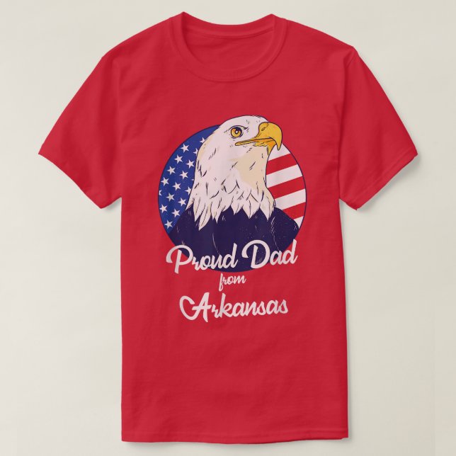 Camiseta Orgulloso papá de Arkansas Feliz Día del Padre (Diseño del anverso)