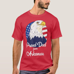 Camiseta Orgulloso papá de Arkansas Feliz Día del Padre
