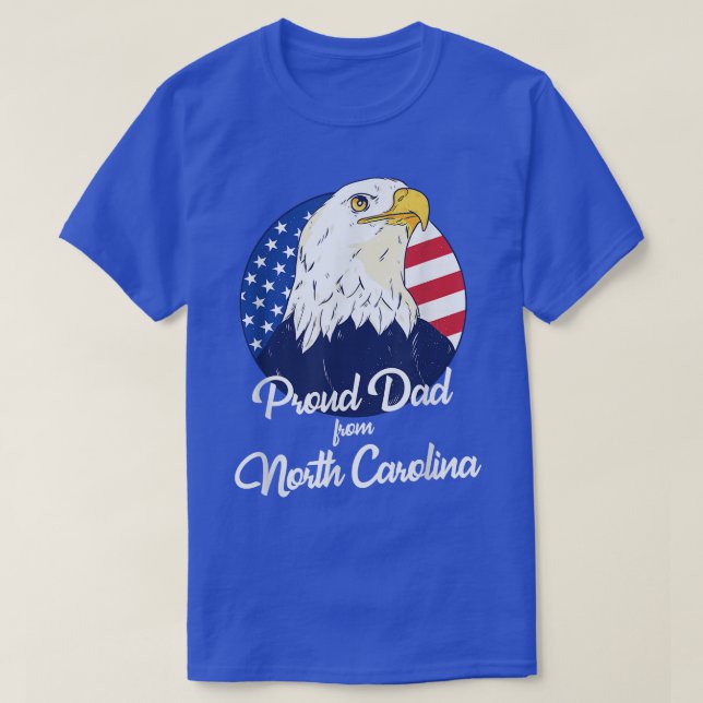 Camiseta Orgulloso papá de Carolina del Norte Feliz cumplea (Diseño del anverso)