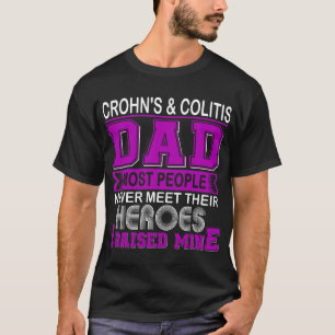 Camiseta Orgulloso papá de Crohn y colitis crié al mío