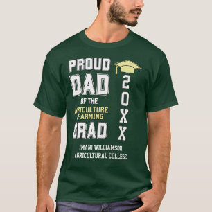 Camiseta Orgulloso papá de graduación de grado de agricultu