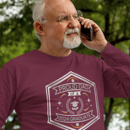 Camiseta Orgulloso papá de graduación del Día del Padre Gra