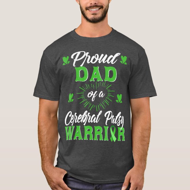 Camiseta orgulloso papá de guerrero de parálisis cerebral (Anverso)