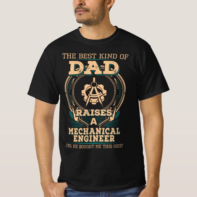 Camiseta Orgulloso papá de ingeniero mecánico (Anverso)