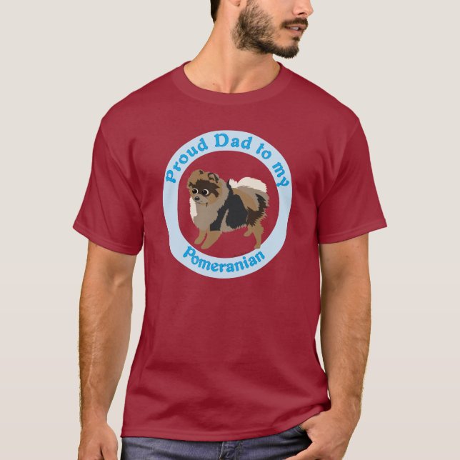 Camiseta Orgulloso papá de mi Pomerania (Anverso)