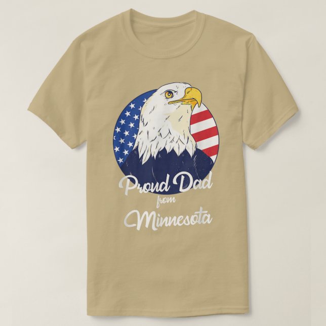 Camiseta Orgulloso papá de Minnesota Feliz Día del Padre (Diseño del anverso)