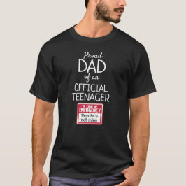Camiseta Orgulloso papá de oficial hijo adolescente 13 cump
