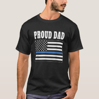 Camiseta Orgulloso papá de policía policía policía aplicaci