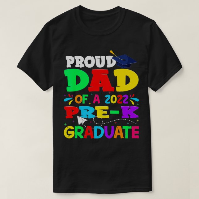 Camiseta Orgulloso papá de un Día del Padre de Graduados de (Diseño del anverso)