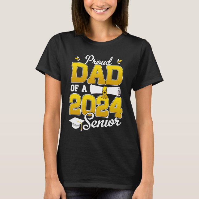 Camiseta Orgulloso papá de un graduado 2024 (Anverso)