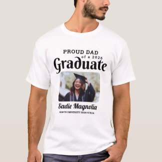 Camiseta Orgulloso Papá de un Graduado 2026 Personalizado