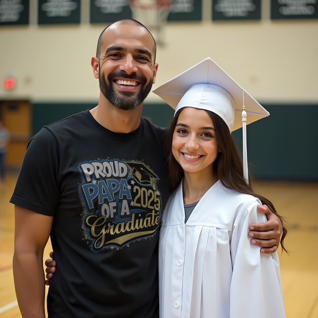Camiseta Orgulloso papá de un graduado de 2025 (Proud Papa of a Graduate T-Shirt, Graduation Gift for Dad, Unisex Graduation Tee, 2025 Graduation Ap)