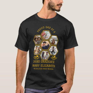 Camiseta Orgulloso Papá de un Graduado de 20XX | Colaje de