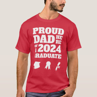 Camiseta Orgulloso papá de un graduado del 2024 orgulloso p