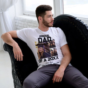 Camiseta Orgulloso Papá de un Graduado en 2026 Collage de 3