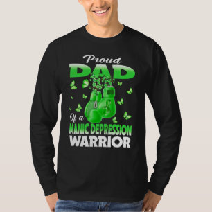Camiseta Orgulloso Papá De Un Guerrero Conciencia De La Dep