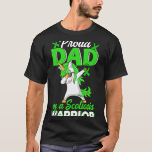 Camiseta Orgulloso Papá De Un Guerrero De La Escoliosis Gra