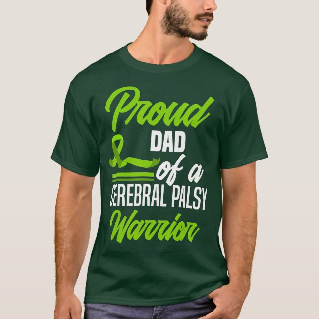 Camiseta Orgulloso Papá De Un Guerrero De La Palabra Cerebr (Anverso)