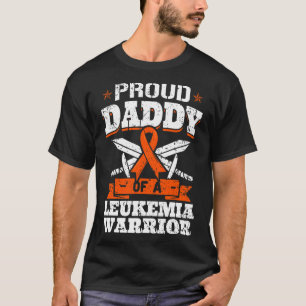 Camiseta Orgulloso Papá De Un Guerrero De Leucemia Dad Awar