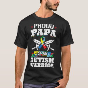 Camiseta Orgulloso Papá De Un Guerrero Del Autismo, Cinta D