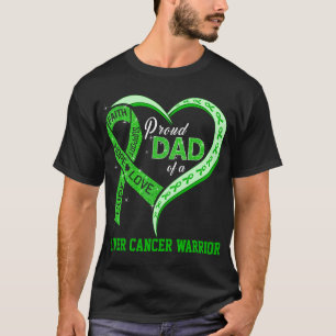 Camiseta Orgulloso Papá De Un Guerrero Del Cáncer De Hígado