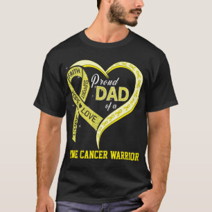Camiseta Orgulloso Papá De Un Guerrero Del Cáncer De Hueso