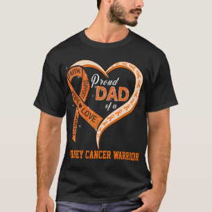 Camiseta Orgulloso Papá De Un Guerrero Del Cáncer De Riñón