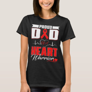 Camiseta Orgulloso Papá De Un Guerrero Del Corazón Concienc