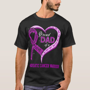 Camiseta Orgulloso Papá De Un Guerrero Pancreático Del Cánc