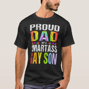Camiseta Orgulloso Papá De Un Hijo Gay Inteligente Lgbt Org