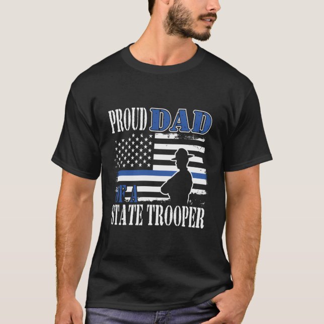 Camiseta Orgulloso Papá De Un Oficial De Policía (Anverso)