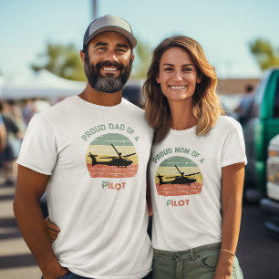 Camiseta Orgulloso Papá de un Piloto Personalizado Retro Vi