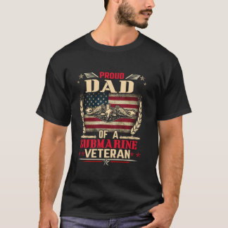 Camiseta Orgulloso papá de un submarino memorial en memoria