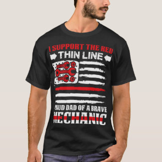 Camiseta Orgulloso Papá De Un Valiente Mecánico De La Camis