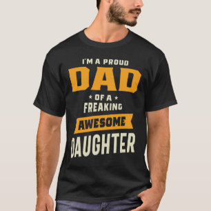 Camiseta Orgulloso papá de una asombrosa hija graciosa