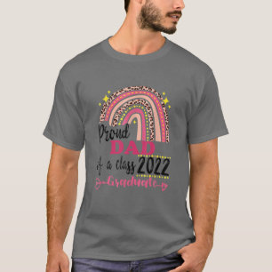Camiseta Orgulloso Papá De Una Clase De Leopardo Rosa Gradu