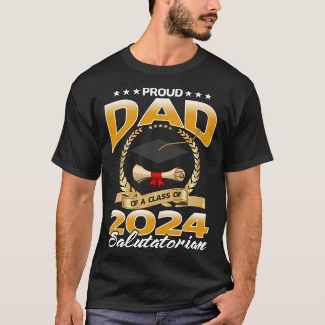 Camiseta Orgulloso Papá De Una Clase De Salutatoriana De 20 (Anverso)