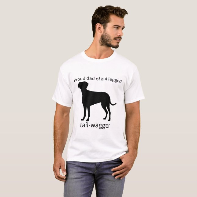 Camiseta Orgulloso papá de una cola de 4 patas (Anverso completo)