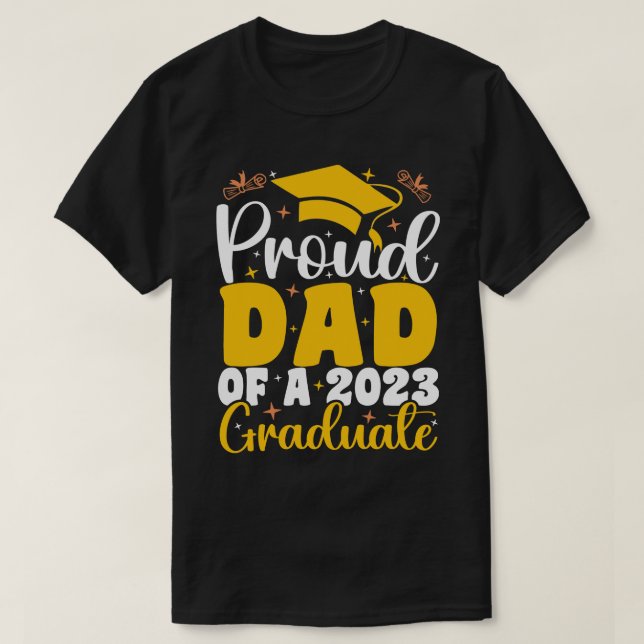 Camiseta Orgulloso Papá De Una Graduación Gradual Graduada  (Diseño del anverso)