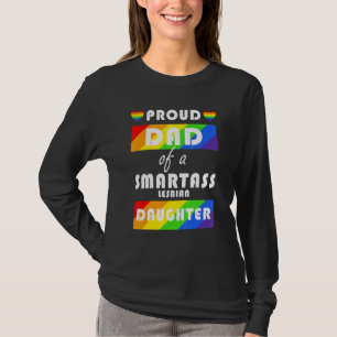 Camiseta Orgulloso Papá De Una Niña Lesbiana Inteligente Lg