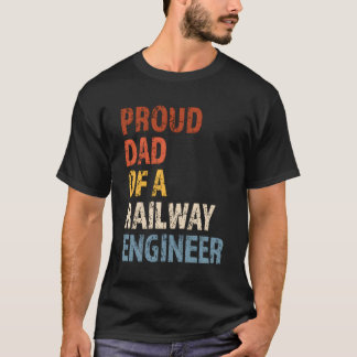 Camiseta Orgulloso Papá De Una Tipografía Vintage De Ingeni