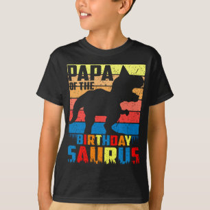 Camiseta Orgulloso papá del cumpleaños Saurus Dinosaur Tee