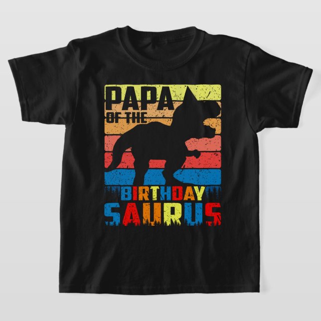 Camiseta Orgulloso papá del cumpleaños Saurus Dinosaur Tee (Distribución)