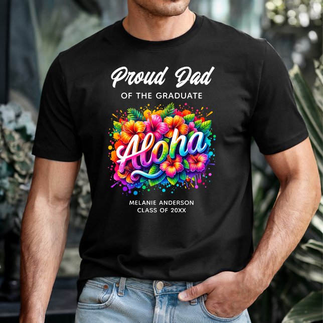 Camiseta "Orgulloso papá del graduado" Aloha Graduation (Subido por el creador)